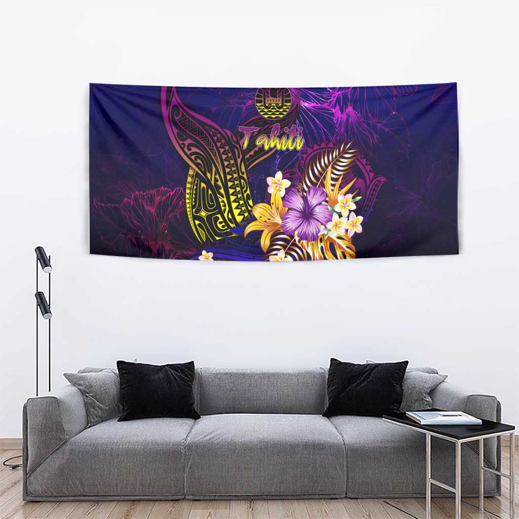 Tahiti French Polynesia Tapestry Whale Hibiscus Polynesian DT02 - Polynesian Pride