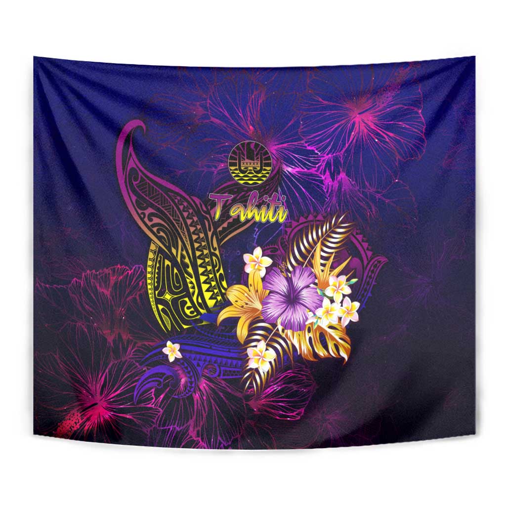 Tahiti French Polynesia Tapestry Whale Hibiscus Polynesian DT02 - Polynesian Pride