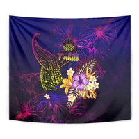Tahiti French Polynesia Tapestry Whale Hibiscus Polynesian DT02 - Polynesian Pride