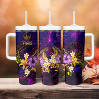 Tahiti French Polynesia Tumbler With Handle Whale Hibiscus Polynesian DT02 - Polynesian Pride