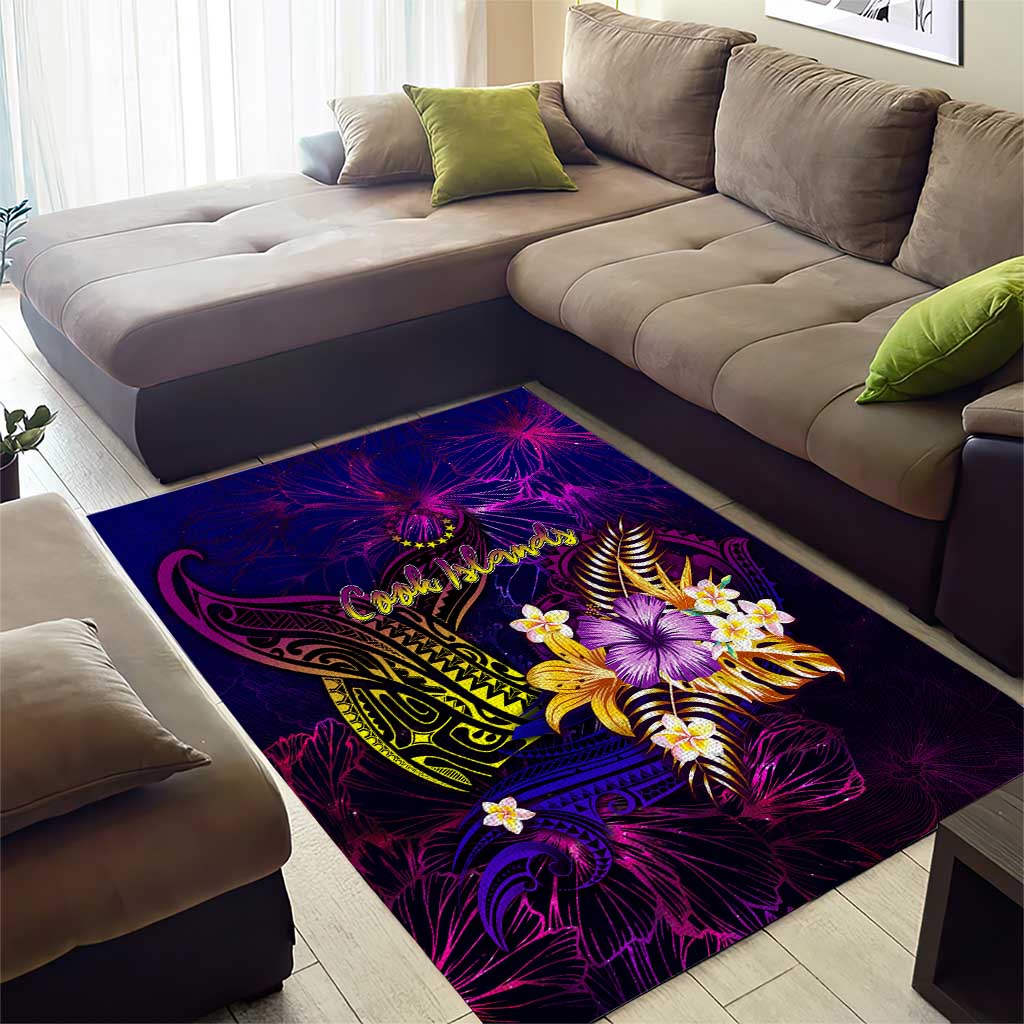 Cook Islands Area Rug Whale Hibiscus Polynesian DT02 - Polynesian Pride