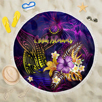 Cook Islands Beach Blanket Whale Hibiscus Polynesian