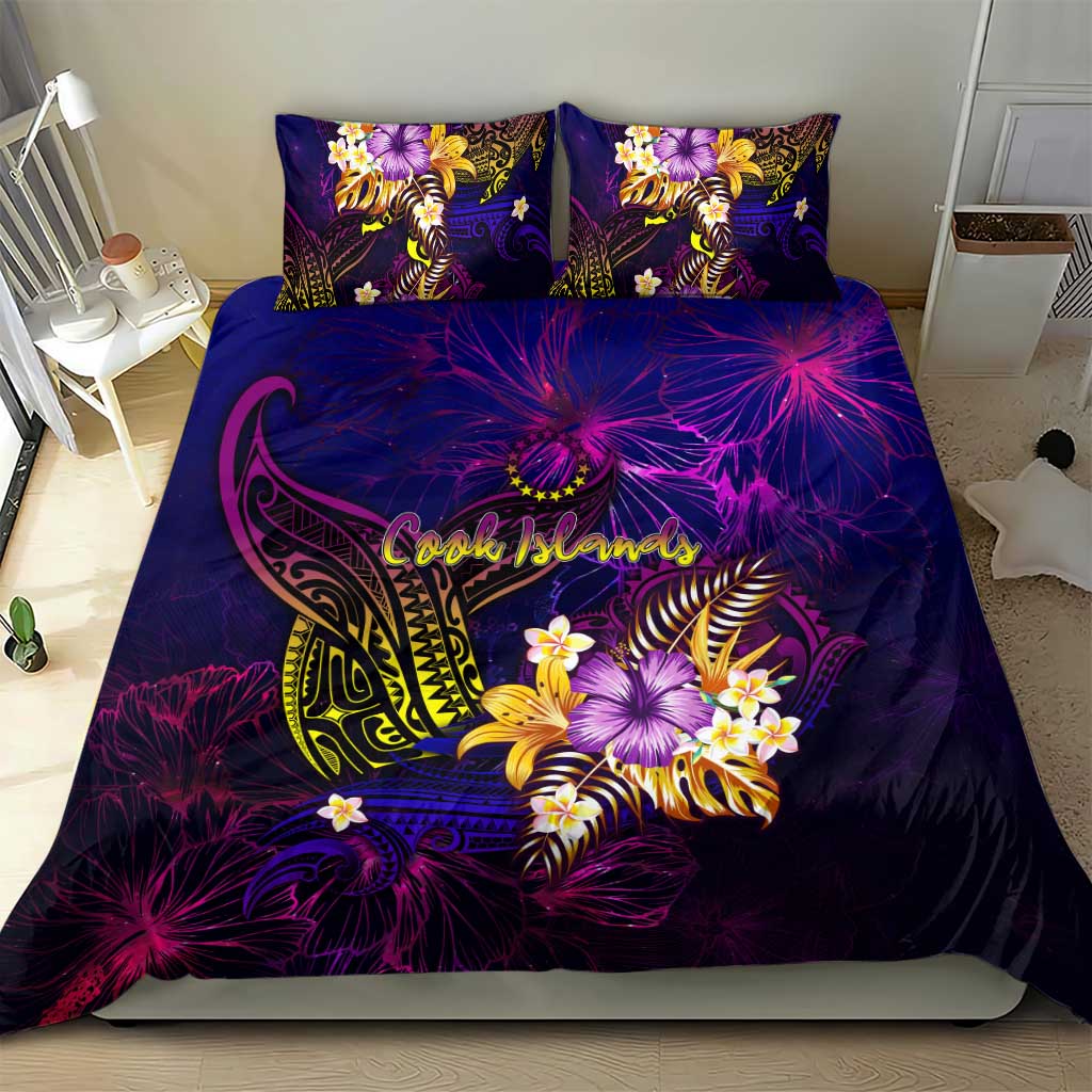 Cook Islands Bedding Set Whale Hibiscus Polynesian DT02 - Polynesian Pride