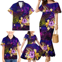 Cook Islands Family Matching Mermaid Dress and Hawaiian Shirt Whale Hibiscus Polynesian