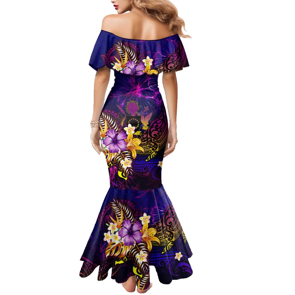 Cook Islands Family Matching Mermaid Dress and Hawaiian Shirt Whale Hibiscus Polynesian