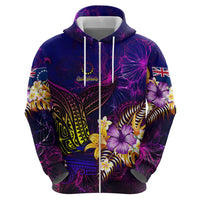 Cook Islands Hoodie Whale Hibiscus Polynesian DT02 - Polynesian Pride