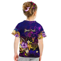 Cook Islands Kid T Shirt Whale Hibiscus Polynesian DT02 - Polynesian Pride
