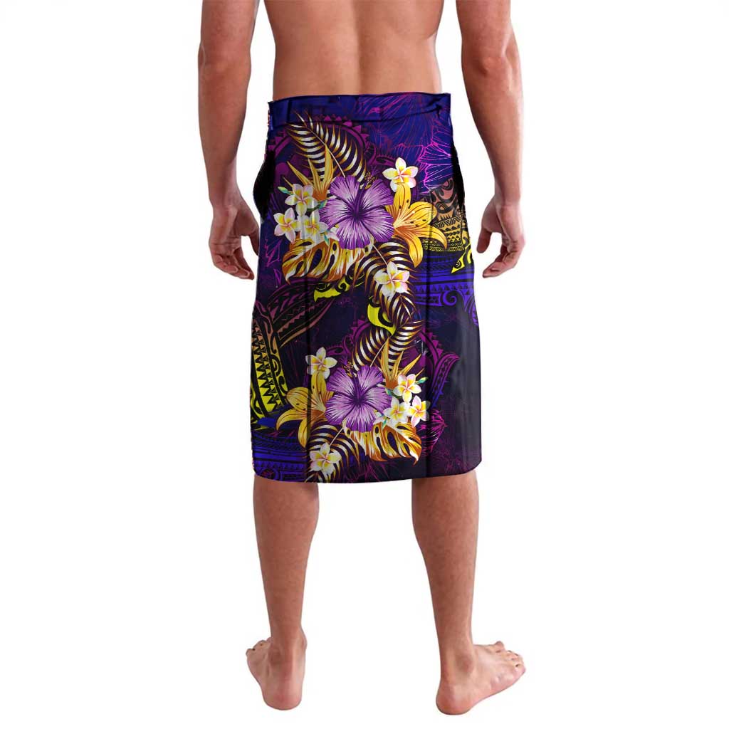 Cook Islands Lavalava Whale Hibiscus Polynesian