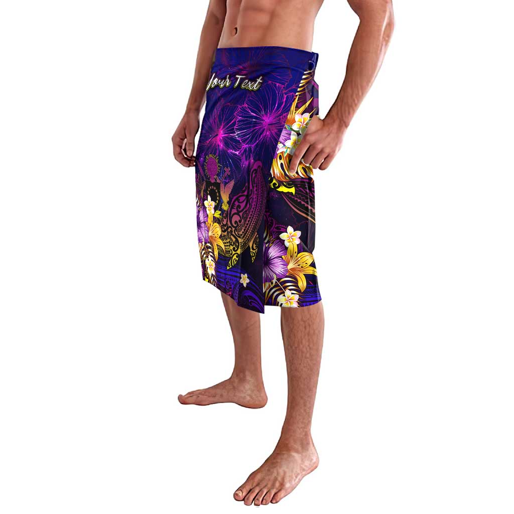 Cook Islands Lavalava Whale Hibiscus Polynesian