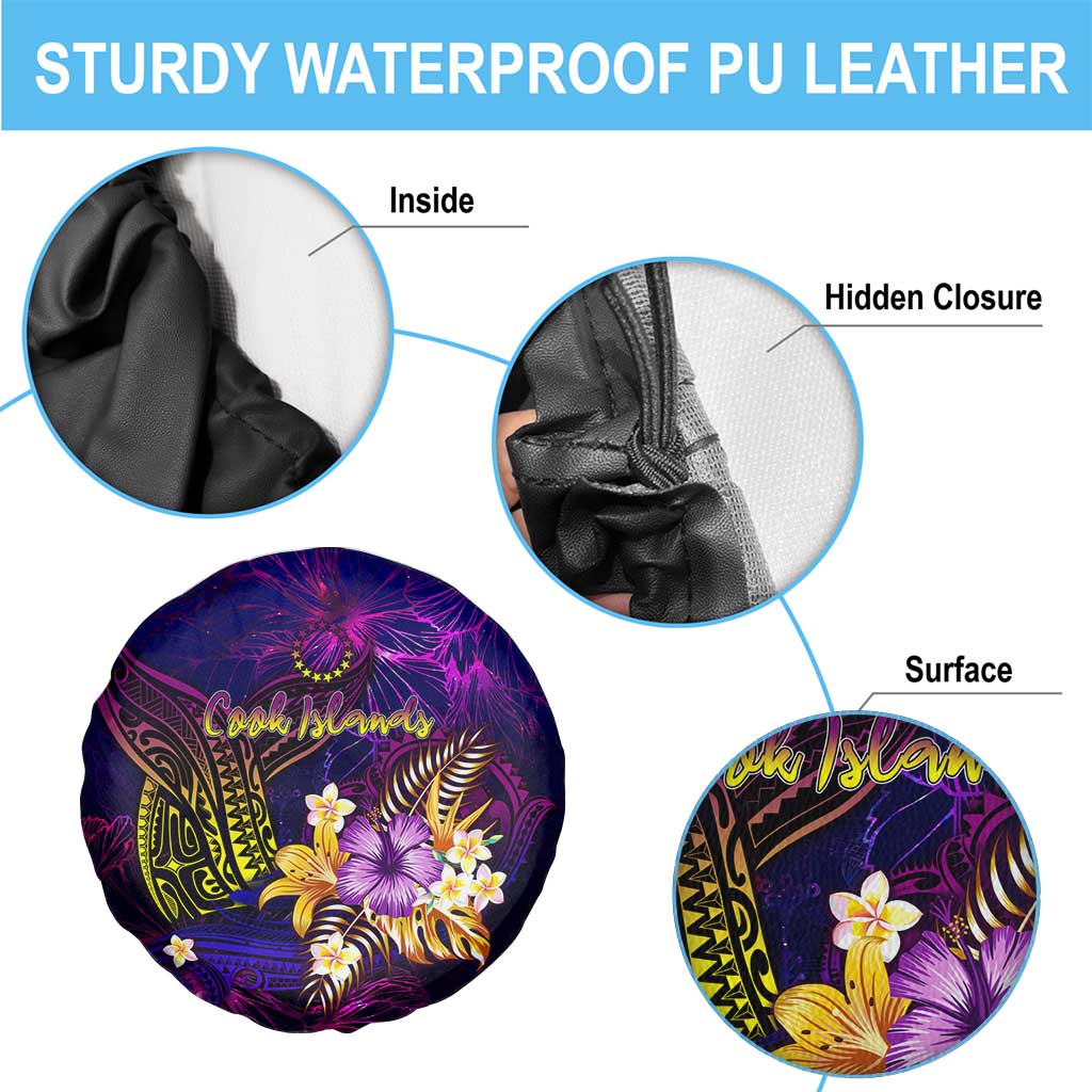 Cook Islands Spare Tire Cover Whale Hibiscus Polynesian