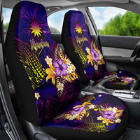 Nauru Car Seat Cover Whale Hibiscus Polynesian