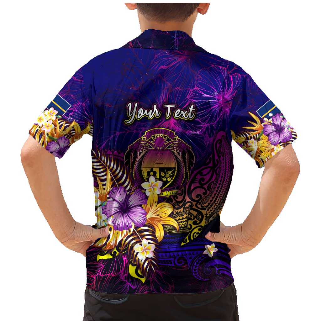 Nauru Family Matching Mermaid Dress and Hawaiian Shirt Whale Hibiscus Polynesian