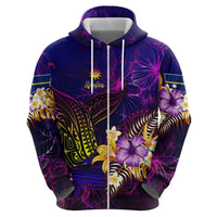 Nauru Hoodie Whale Hibiscus Polynesian