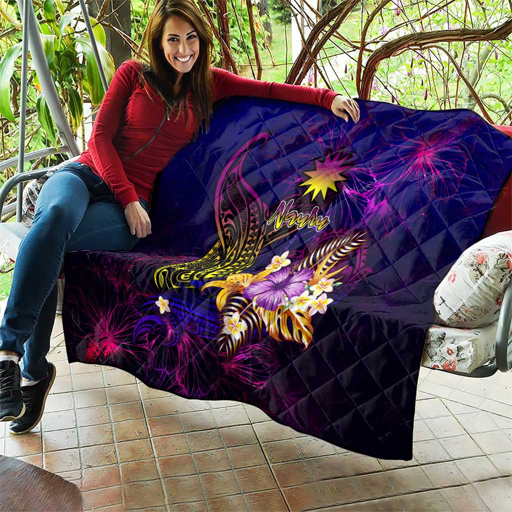 Nauru Quilt Whale Hibiscus Polynesian