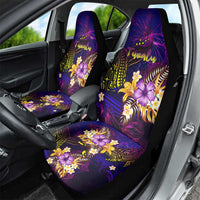 Tuvalu Car Seat Cover Whale Hibiscus Polynesian