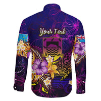 Tuvalu Family Matching Off The Shoulder Long Sleeve Dress and Hawaiian Shirt Whale Hibiscus Polynesian