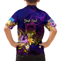 Tuvalu Family Matching Tank Maxi Dress and Hawaiian Shirt Whale Hibiscus Polynesian