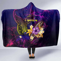 Tuvalu Hooded Blanket Whale Hibiscus Polynesian