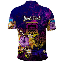 Tuvalu Polo Shirt Whale Hibiscus Polynesian