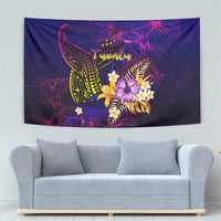 Tuvalu Tapestry Whale Hibiscus Polynesian