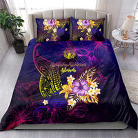 Northern Mariana Islands Bedding Set Whale Hibiscus Polynesian DT02 - Polynesian Pride