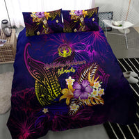 Northern Mariana Islands Bedding Set Whale Hibiscus Polynesian DT02 - Polynesian Pride