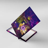 Northern Mariana Islands Canvas Wall Art Whale Hibiscus Polynesian