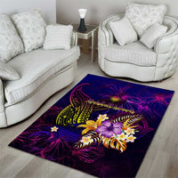 Marshall Islands Area Rug Whale Hibiscus Polynesian DT02 - Polynesian Pride