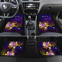 Marshall Islands Car Mats Whale Hibiscus Polynesian DT02 Set 4pcs Purple - Polynesian Pride