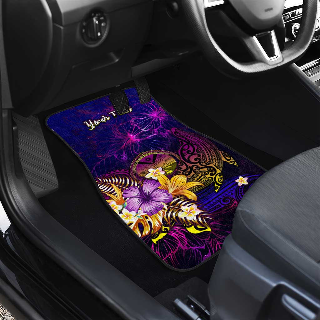Marshall Islands Car Mats Whale Hibiscus Polynesian DT02 - Polynesian Pride
