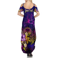 Marshall Islands Family Matching Summer Maxi Dress and Hawaiian Shirt Whale Hibiscus Polynesian DT02 - Polynesian Pride