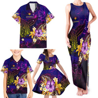 Marshall Islands Family Matching Tank Maxi Dress and Hawaiian Shirt Whale Hibiscus Polynesian DT02 - Polynesian Pride
