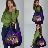 Marshall Islands Grocery Bag Whale Hibiscus Polynesian DT02 - Polynesian Pride