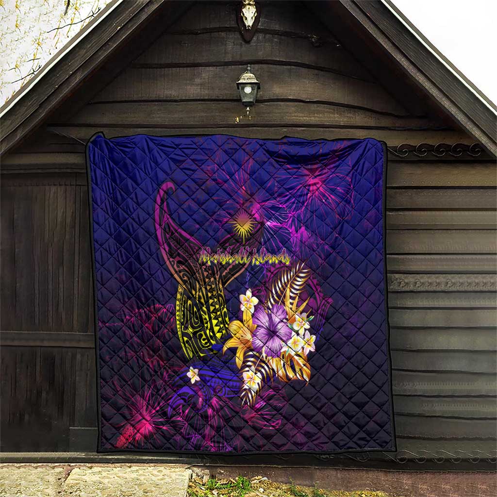 Marshall Islands Quilt Whale Hibiscus Polynesian DT02 - Polynesian Pride