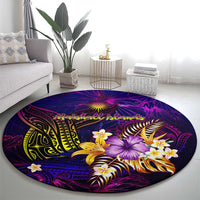 Marshall Islands Round Carpet Whale Hibiscus Polynesian DT02 - Polynesian Pride