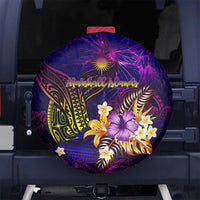 Marshall Islands Spare Tire Cover Whale Hibiscus Polynesian DT02 No hole Purple - Polynesian Pride