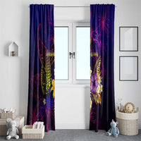 Marshall Islands Window Curtain Whale Hibiscus Polynesian DT02 - Polynesian Pride