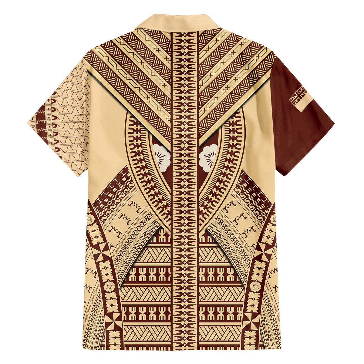 Fiji Bula Family Matching Puletasi Dress and Hawaiian Shirt Tapa Pattern Design DT02 - Polynesian Pride