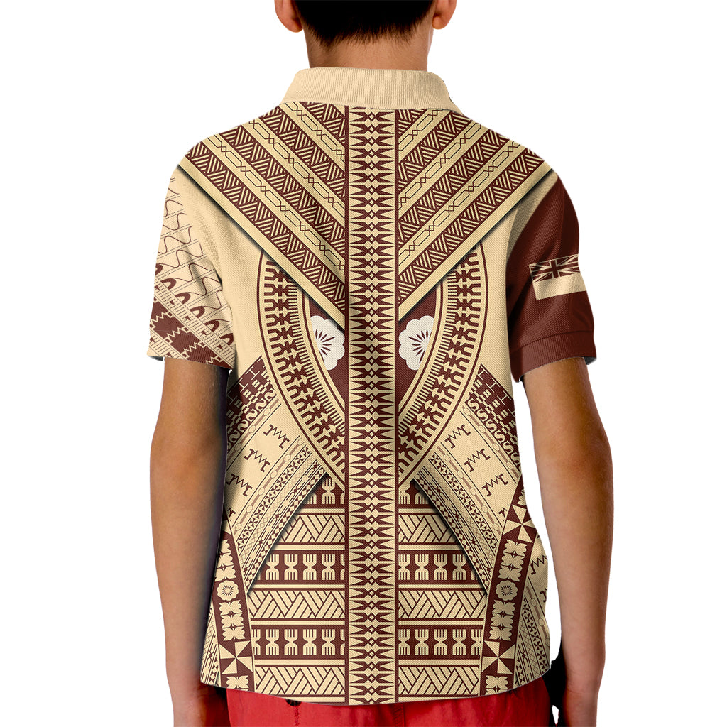 Fiji Bula Kid Polo Shirt Tapa Pattern Design DT02 - Polynesian Pride