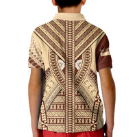 Fiji Bula Kid Polo Shirt Tapa Pattern Design DT02 - Polynesian Pride