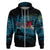 Fiji Rugby Hoodie Bring The Heat DT02 Zip Hoodie Blue - Polynesian Pride