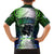 Personalised New Zealand Warriors Family Matching Off Shoulder Short Dress and Hawaiian Shirt Maori Silver Fern Green DT02 - Polynesian Pride