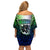 Personalised New Zealand Warriors Family Matching Off Shoulder Short Dress and Hawaiian Shirt Maori Silver Fern Green DT02 - Polynesian Pride