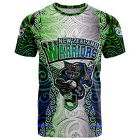 Personalised New Zealand Warriors T Shirt Maori Silver Fern Green DT02 Green - Polynesian Pride