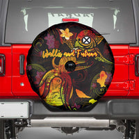Wallis and Futuna Spare Tire Cover Octopus Plumeria Polynesian Tattoo