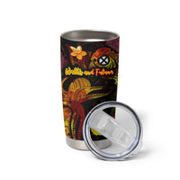 Wallis and Futuna Tumbler Cup Octopus Plumeria Polynesian Tattoo DT02 - Polynesian Pride