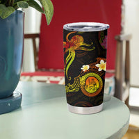 Wallis and Futuna Tumbler Cup Octopus Plumeria Polynesian Tattoo DT02 - Polynesian Pride