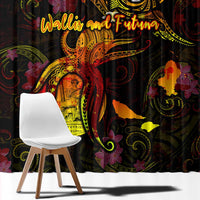 Wallis and Futuna Window Curtain Octopus Plumeria Polynesian Tattoo