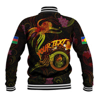New Caledonia Baseball Jacket Octopus Plumeria Polynesian Tattoo DT02 - Polynesian Pride