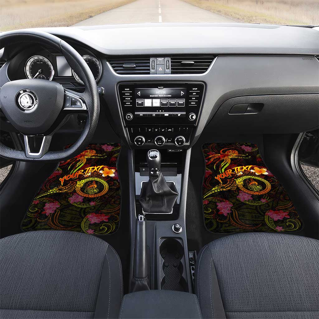 New Caledonia Car Mats Octopus Plumeria Polynesian Tattoo